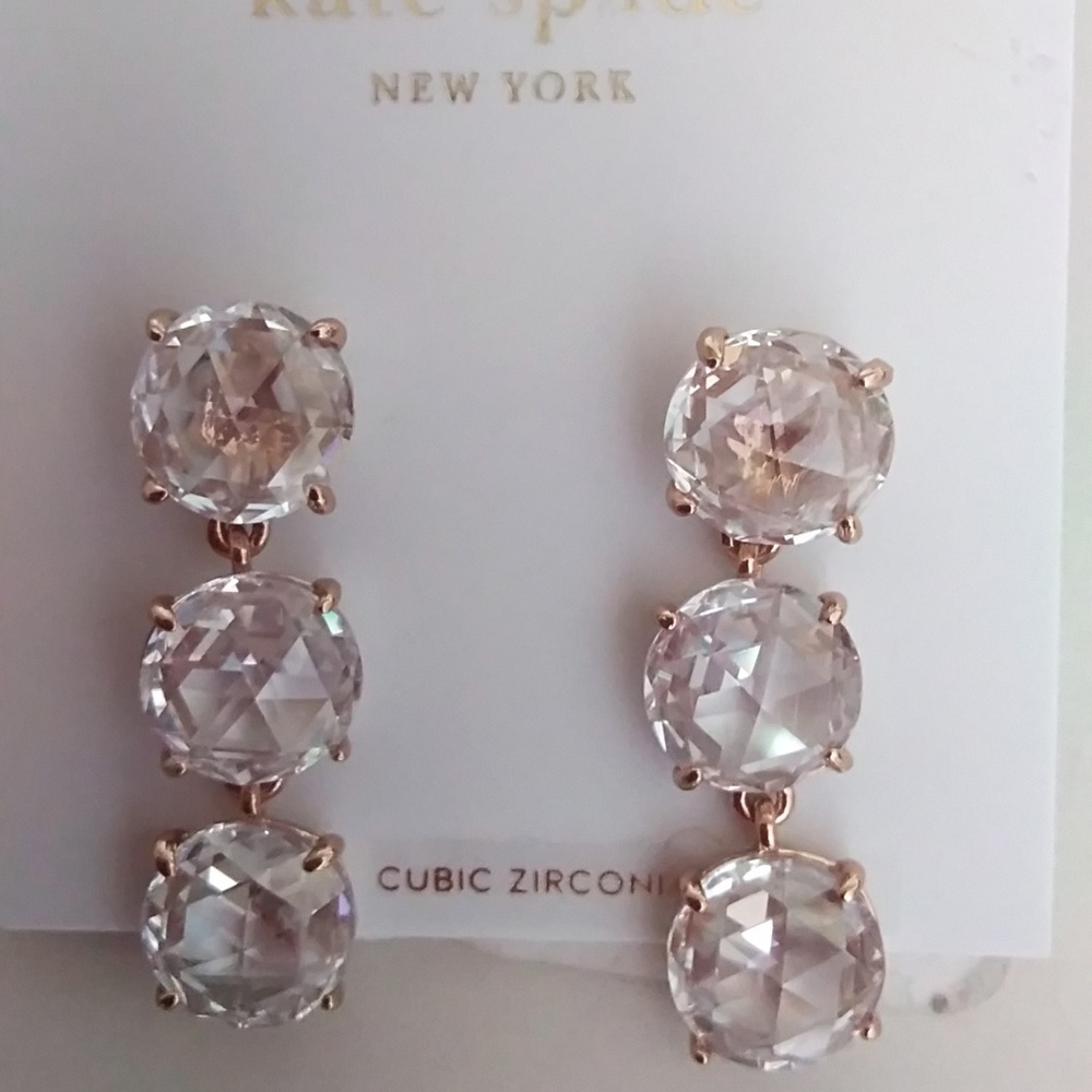 Kate Spade New Linear Cubic Zirconia Earrings